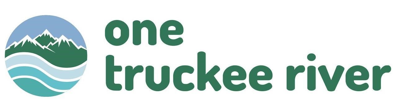 Logo for One Truckee River, appears as green and blue mountains and river